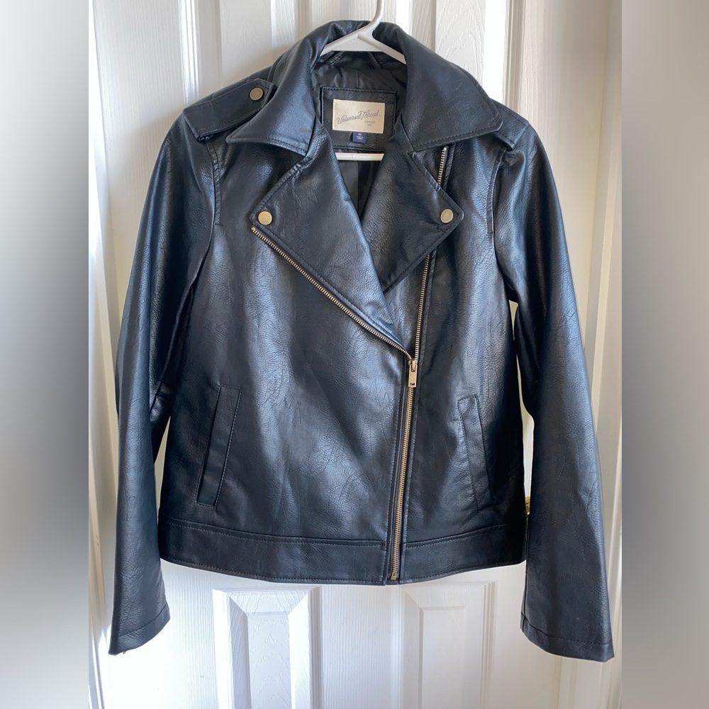 Universal Thread Faux Leather Lined Jacket Black Size XS.